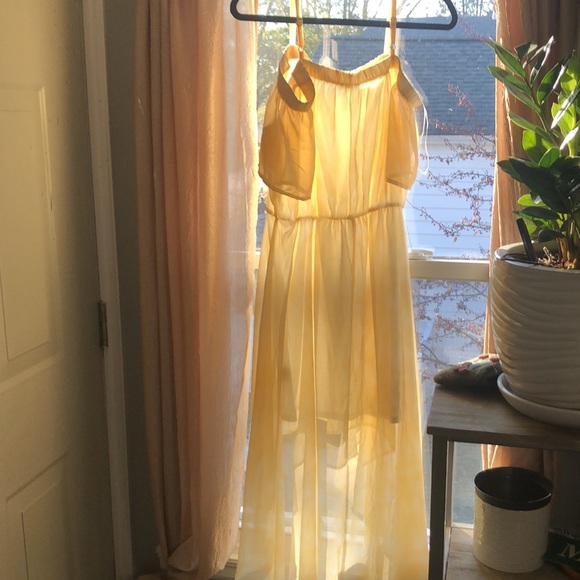 A.U.W Yellow off the shoulder sundress - Picture 4 of 6